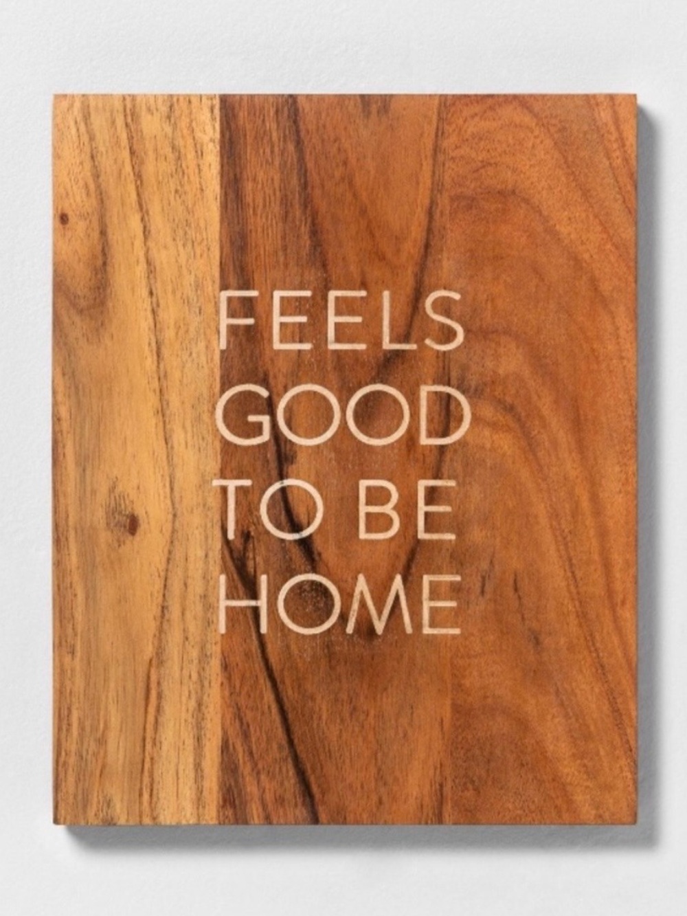 Hearth & Hand Wood Wall Sign "Feels Good to Be Home" - Natural Brown
